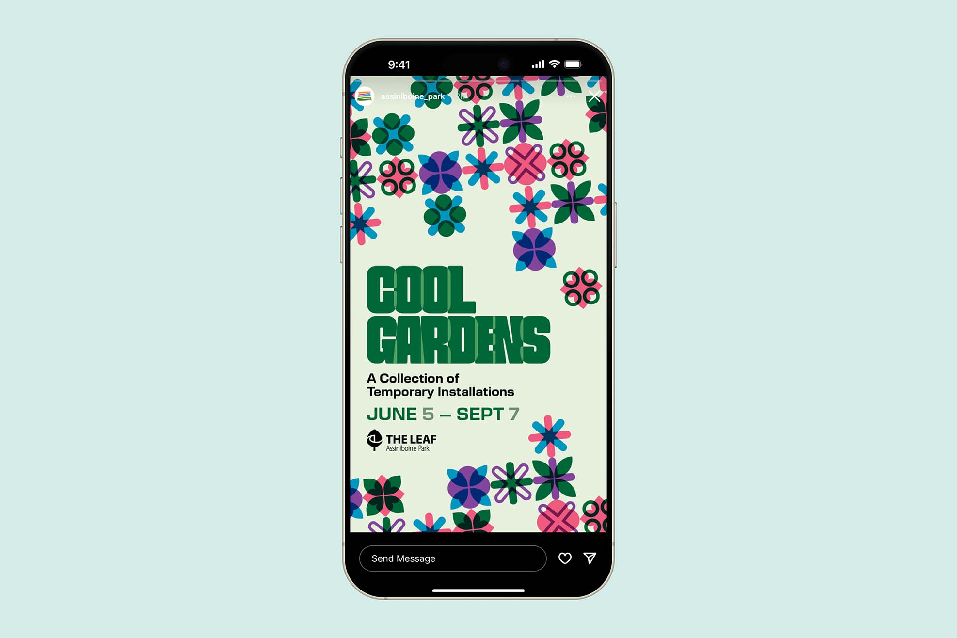 Instagram story ad for Cool Gardens